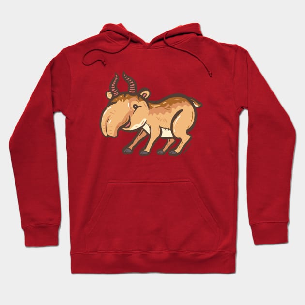 Saiga antelope Hoodie by nokhookdesign